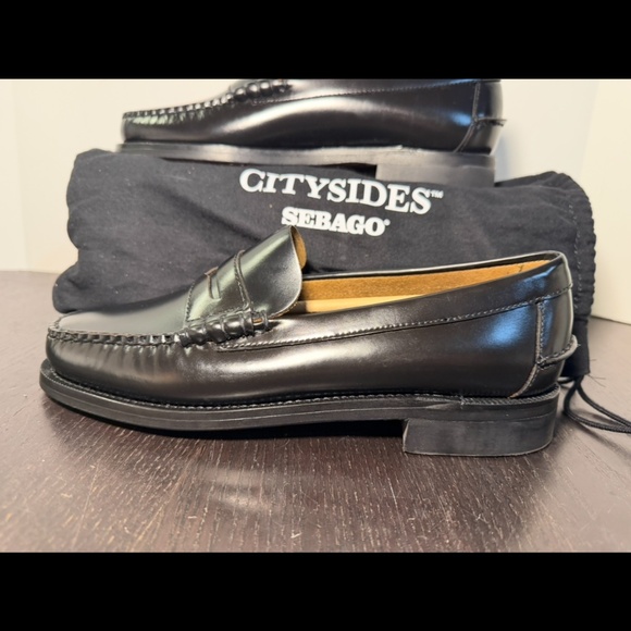 Sebago Classic Dan Citysides Penny Loafers Shoes Black Mens 7.5R main image 5